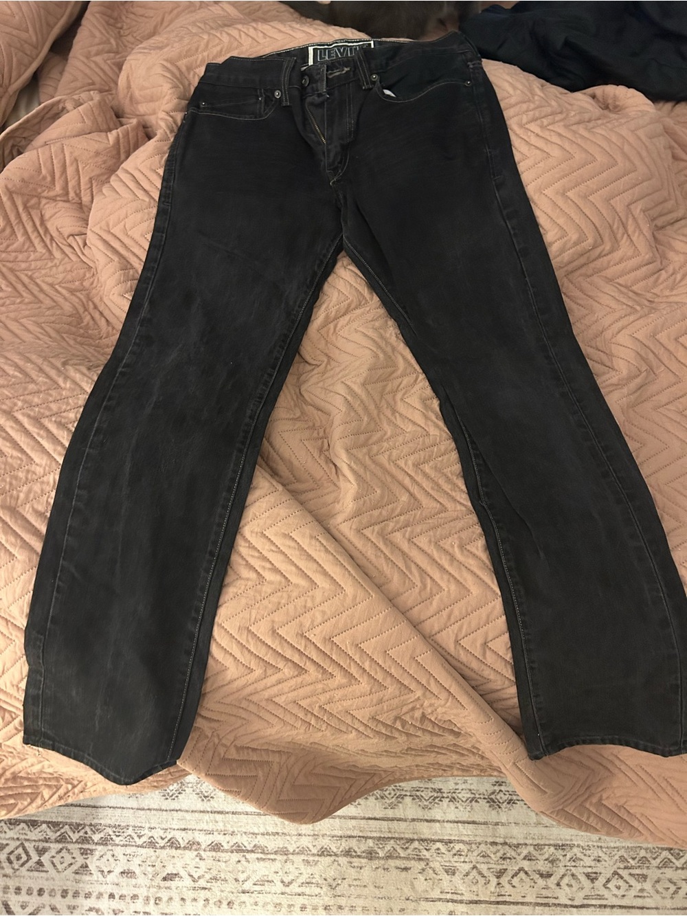 Levi's Men’s Black Straight-Leg Jeans